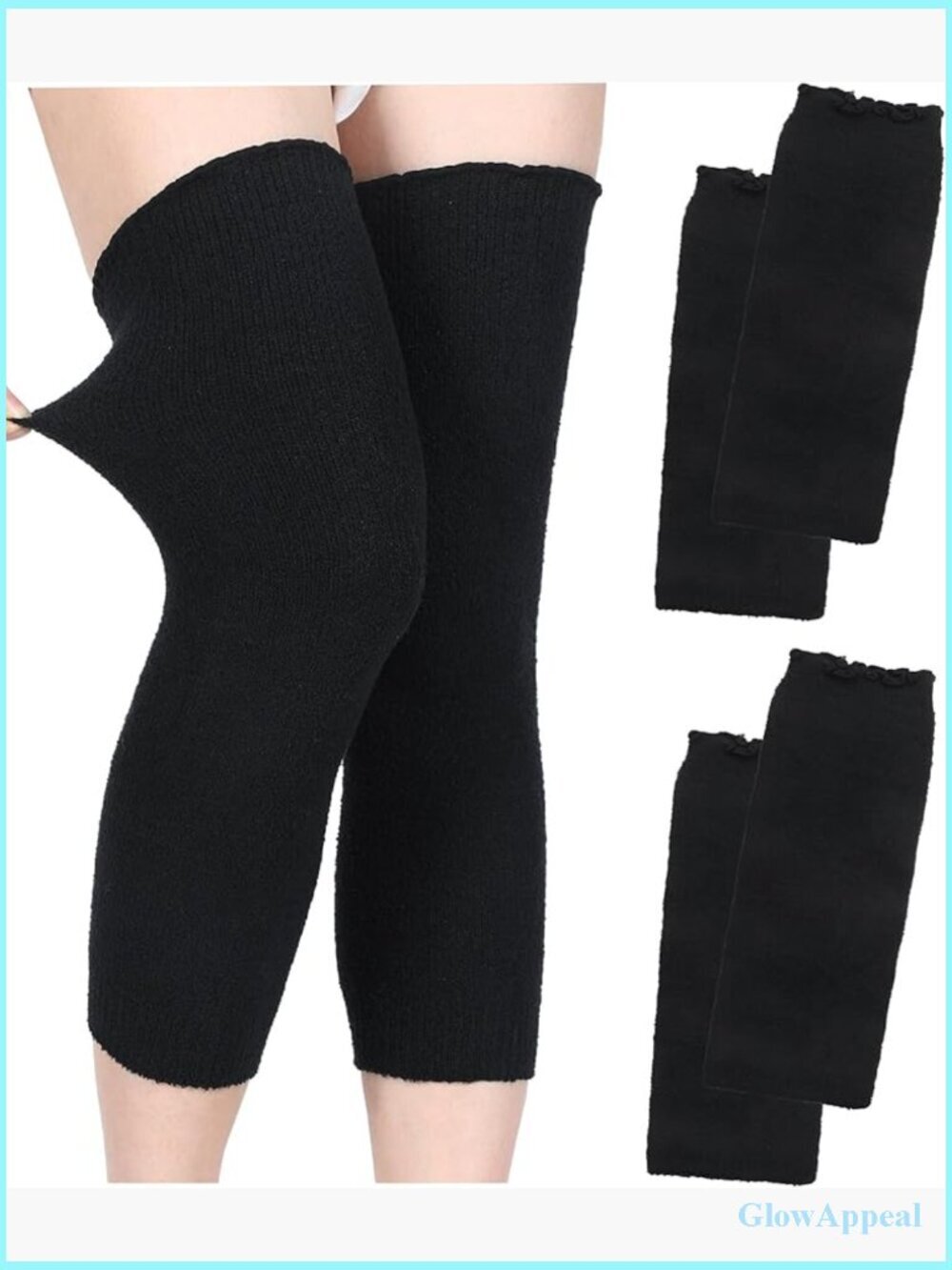 3 Pairs Knee Warmers Thermal Leg Pads Compression Sleeve Support Athletic